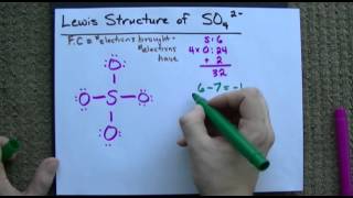 Lewis Structure of SO42 Sulfate CORRECT [upl. by Amy867]