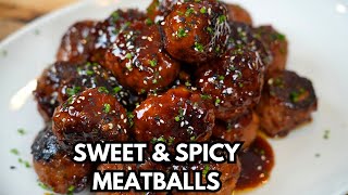 How To Make AMAZING Sweet amp Spicy Meatballs [upl. by Kcirrag]