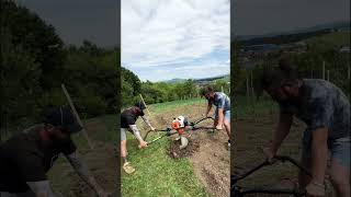 Stihl BT 360 with 250 mm drill [upl. by Cran]