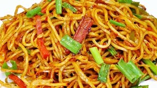 शेजवान नूडल्स  Schezwan Noodles Recipe  Indian Street Food  MadhurasRecipe [upl. by Remlap]