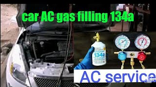 AC gas fillingMaruti Suzuki swift AC cooling problemswift AC service134a ACAC gas service [upl. by Tiat]