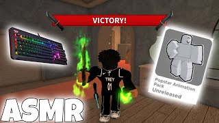 MM2 KEYBOARD ASMR With The NEW POPULAR ANIMATION BUNDLE Murder Mystery 2 [upl. by Ahsiened]