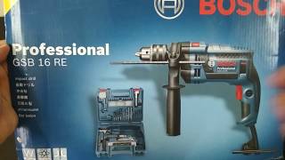 Bosch GSB 16 RE Impact Drill Unboxing Malaysia 2018 [upl. by Eiramnaej]