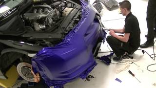 Nissan GTR 2009  3M Mystic Blue Vehicle Wrap Time Lapse [upl. by Tarrel]