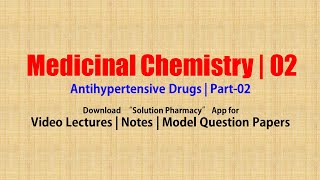 Medicinal Chemistry II 25 Antihypertensive Agents Part 02 Quinapril Methyldopa Colinidine [upl. by Eyaj235]