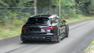 1052HP Widebody Audi RS6 C8 Stage X MMS Power Division  REVS and Crazy Accelerations [upl. by Nodle]