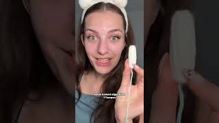 Tampon tutorial🩸 grwm tampon period [upl. by Neerak]