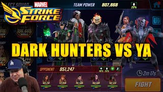 Dark Hunters vs Young Avengers  Alliance War Battles  MARVEL Strike Force  MSF [upl. by Anomer]