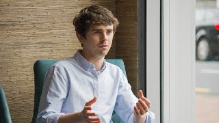 Freddie Highmore Speaking 5 Languages [upl. by Eirrotal]