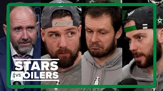 Stars vs Oilers  DeBoer Benn Dadonov and Seguin react to Game 1 Western Conference Final loss [upl. by Reywas]