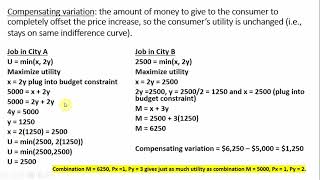 Consumer Welfare Compensating Variation amp Equivalent Variation [upl. by Glynn]