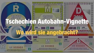 AutobahnVignette Tschechien  wie wird sie aufgeklebt in 2 Minuten alles erklärt [upl. by Venola]