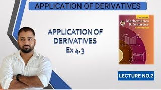 Application of differentiation EX43  12th commerce maths 1 maharashtra Board [upl. by Annid]