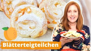 Süße Blätterteigteilchen mit AprikosenQuarkFüllung  Einfaches Rezept mit wenigen Zutaten [upl. by Isidro]