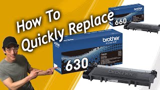 TN660 TN630 Brother Printer Toner Cartridge Replacement How To Replace Product Links [upl. by Eux]