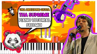 THA SUPREME NEFFA  UNA DIREZIONE GIUSTA  FREE MIDI Piano Tutorial [upl. by Joo100]