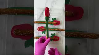 How to make chocolate rose pretzel rods [upl. by Itsym]