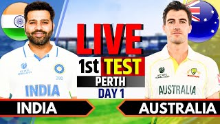 India vs Australia 1st Test Day 1  IND vs AUS Live Match Today  Live Cricket Match Today [upl. by Olgnaed963]