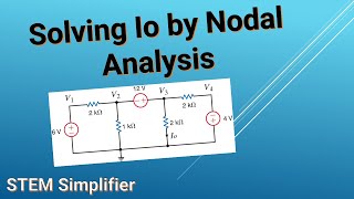 Nodal Analysis Example Problem with a SUPERNODE [upl. by Pepin]