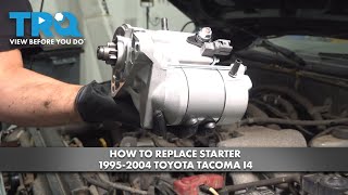 How to Replace Starter 19952004 Toyota Tacoma I4 [upl. by Fairlie124]