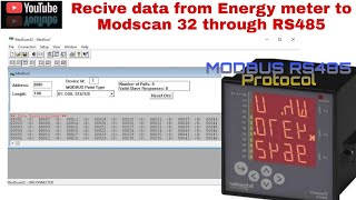 How to Received data from Energy meterModbus data to modscan through RS485 Protocol [upl. by Oicnedif767]