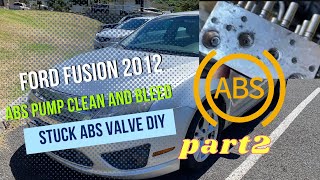 Abs module stuck valve clean and ABS module bleed with ABS FOXWELL scanner ford fusion 2012 Part 22 [upl. by Mallissa]