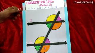 Maths Working model Parallel lines cut by transversal Different types of angles Maths TLM [upl. by Nilyak]