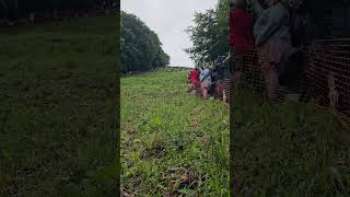 Coopers hill cheese rolling 2024 Race 1 Finish line [upl. by Assilat]