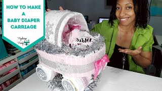 My First Time Making A Baby Diaper CarriageBassinet [upl. by Anaimad]