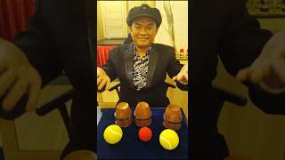 Cup and balls magic trick revealed shorts magic magictrickssecret [upl. by Odnomyar]