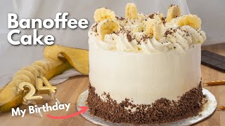 Banoffee Cake Recipe  My Birthday Cake [upl. by Nalym]