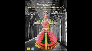 Bharathanatya Arangetram on 27102024  0330 pm IST [upl. by Nithsa]