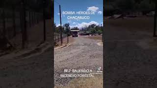 BOMBA HÉROES DE CHACABUCO BF7 SALIENDO A INCENDIO FORESTAL [upl. by Nnyltiak]