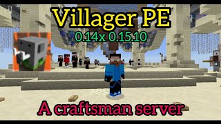 A craftsman online multiplayer server for 0143 and 01510 versions Villager PE [upl. by Arimlede]