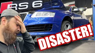 Ep12 Audi RS6 V10  disaster  Just before test drive the OIL PRESSURE light came ON [upl. by Coussoule104]