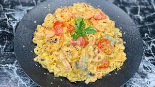 LINGUINE AUX CREVETTES 🍤 Cette sublime sauce ultra crémeuse fait toute la différence 🤤 [upl. by Punak]