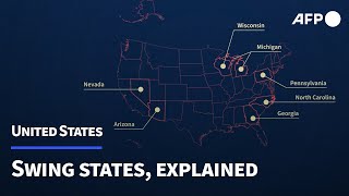 US Swing States explained  AFP [upl. by Ecidnak]