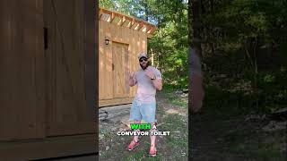 Upgraded Outhouse  Conveyor Toilet offgrid diy ecolifestyle earthfriendly [upl. by Aiek]