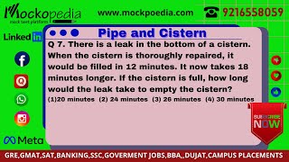 Q7There is a leak in the bottom of a cistern When the cistern is thoroughly repaired it would be [upl. by Elaynad]