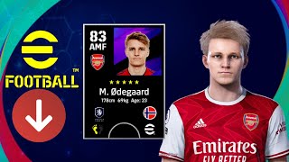 M Odegaard PES2021 Arsenal EFootball FaceStats [upl. by Belldas]