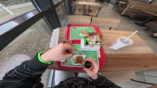 Inside Burger King 4 Long chicken menue Chicken nuggets Salad Onionrings Cola [upl. by Auhsot]