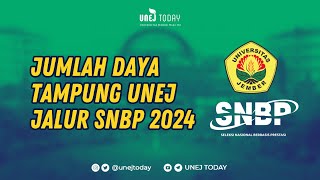 Jumlah Daya Tampung UNEJ Jalur SNBP 2024 [upl. by Eisnil]