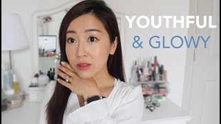 YOUTHFUL amp GLOWY MAKEUP  amp My Morning Skincare [upl. by Akinej697]