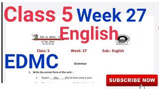 EDMC Class 5 Week 27 English Worksheet 27 Grammar Class 5th Worksheet 27 Grammar fully solved [upl. by Jone]