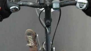 Ebike with Cyclone 500W motor kit and NuVinci variator in action  42kmh on flat [upl. by Agustin]