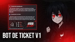 COMO BAIXAR E CONFIGURAR BOT DE TICKET DISCORD [upl. by Arreit958]