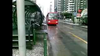 Estação Tubo Curitiba Ônibus BiArticulado [upl. by Mencher569]