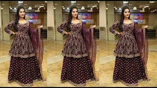 Peplum Lehenga Designs  Latest Peplum Top Kurti Ideas [upl. by Oslec]