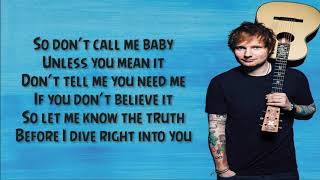 DIVE  ED SHEERAN LYRICS [upl. by Kurland211]