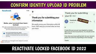 Upload Your ID We Review Your Information in 48 Hours  Confirm Your Identity Unlocked Facebook 2022 [upl. by Hodges]